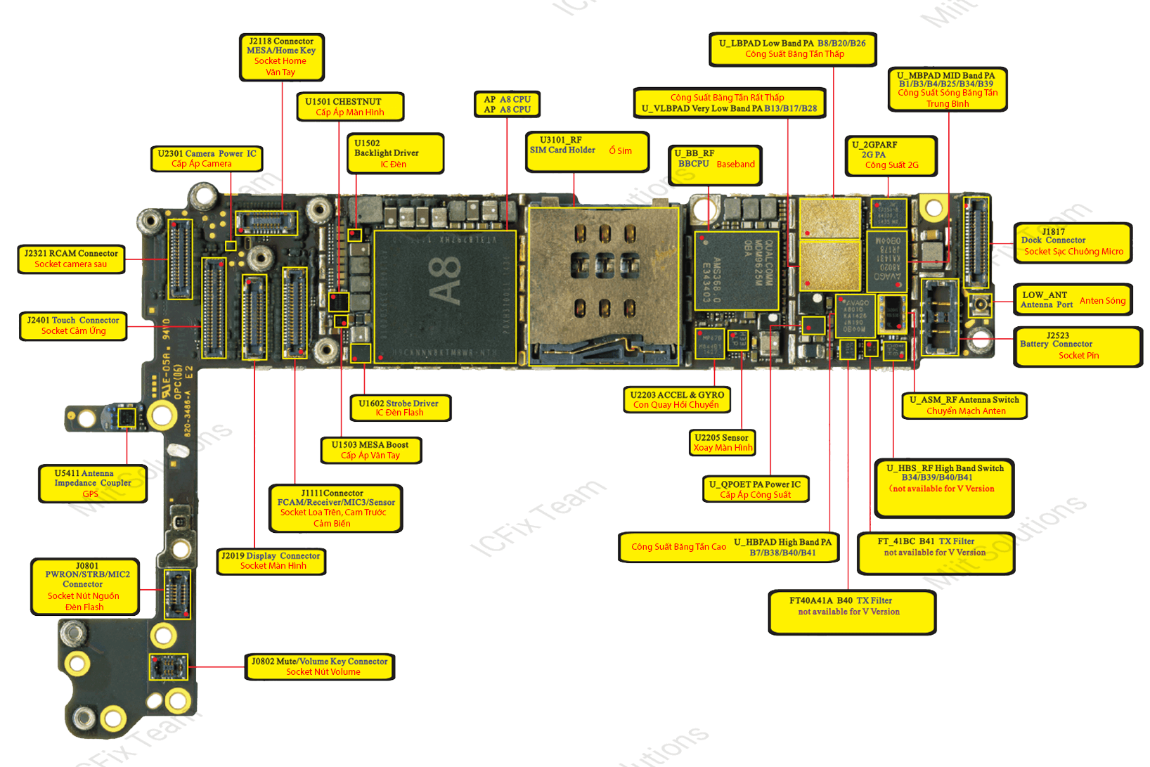 Linh Kiện iPhone 6 Mặt Trên