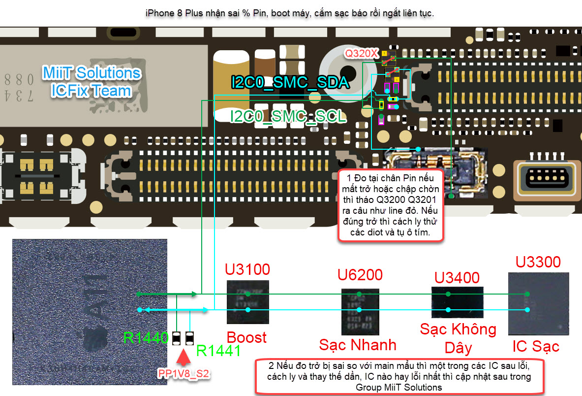 iPhone 8 Plus Boot Máy Nhận Pin Sai