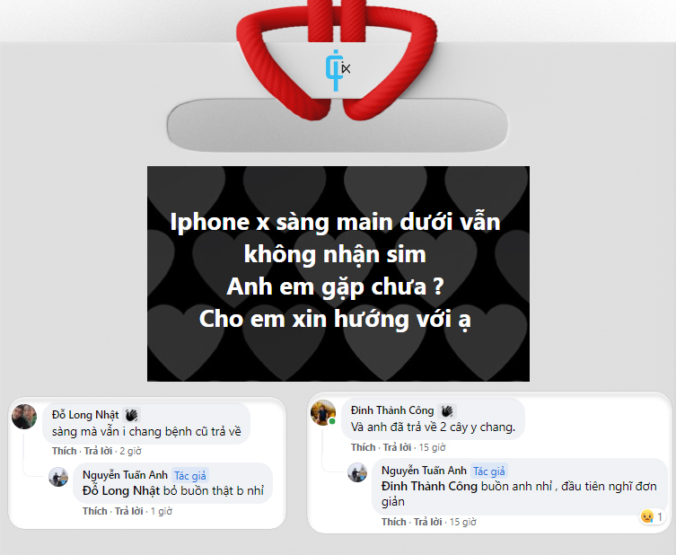Sửa iPhone X Không Nhận Sim Kinh Nghiệm Team Thợ