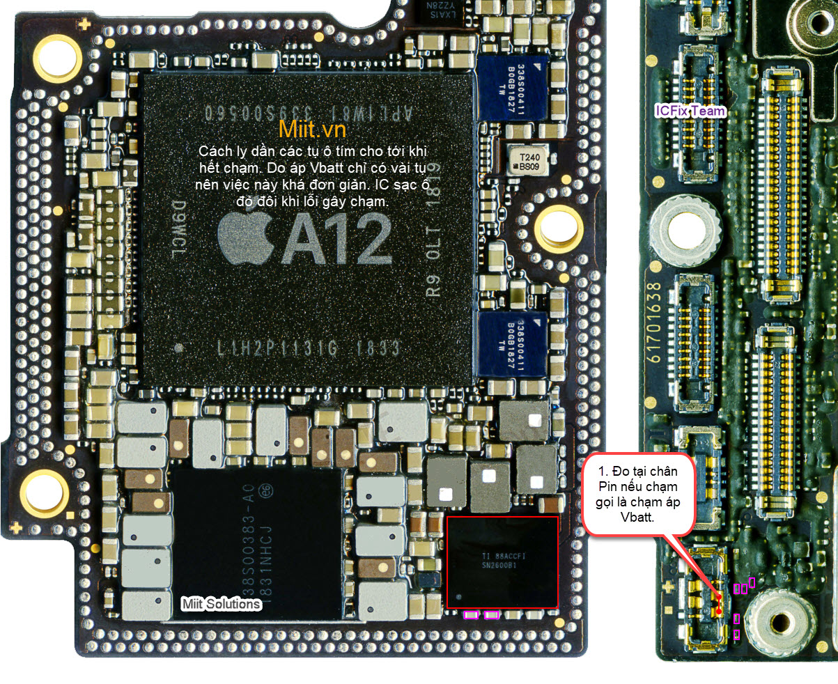 iPhone Xs Mất Nguồn Do Chạm Vbatt