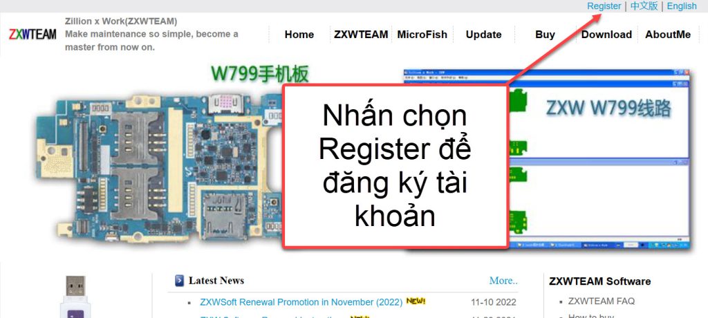 đăng ký tài khoản Zxw